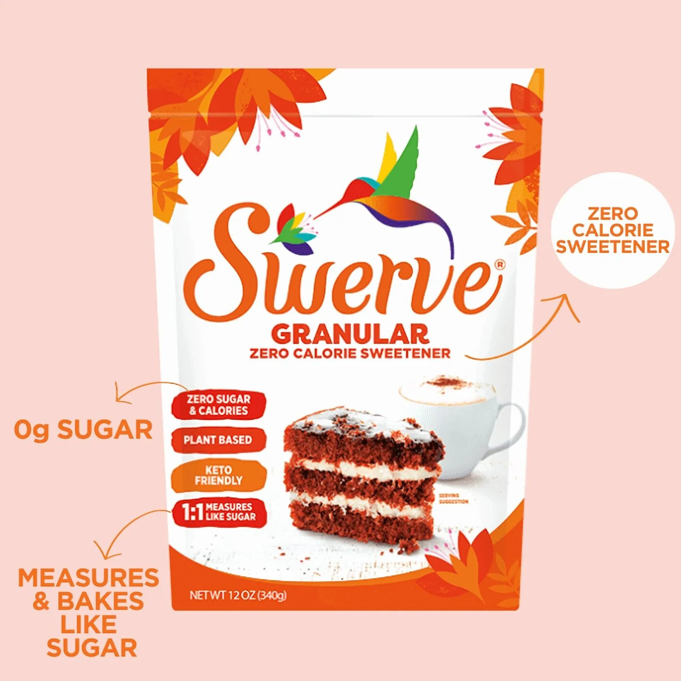 All Natural Sweetner Granular, 12 Oz, 1 Count
