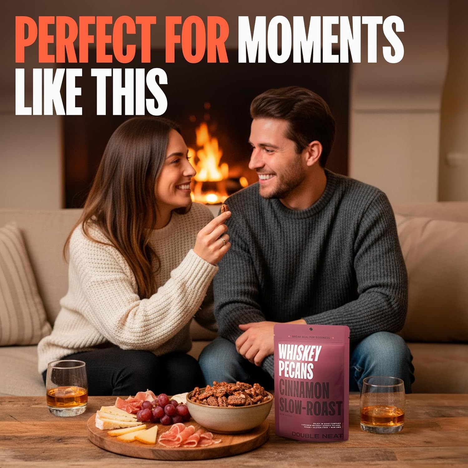 Cinnamon Whiskey Pecans – Healthy Fathers Day Snacks – Bourbon Snacks for Men –