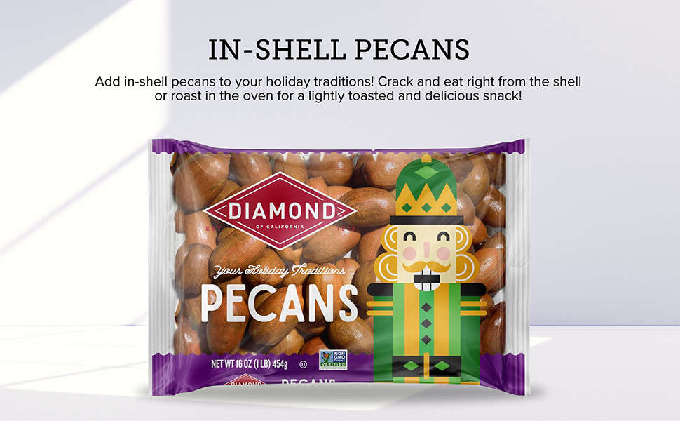 In-Shell Extra-Large Pecans, 16.0 oz Bag