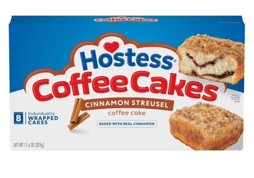 Box Hostess Cinnamon Streusel Coffee Cakes 8 Individually Wrapped /11.6 Oz