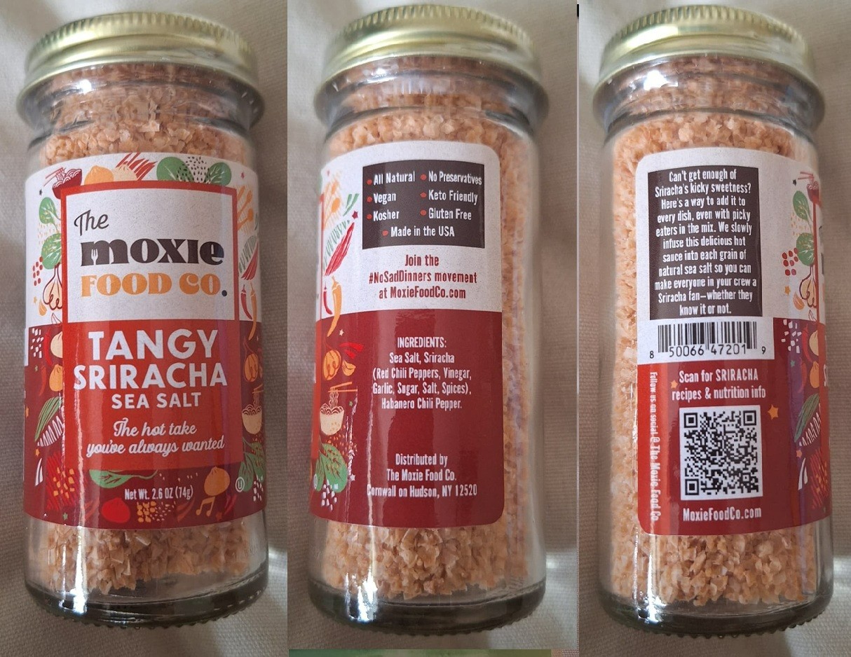2 pack Moxie Tangy Sriracha Sea Salt (2.6 oz) Sriracha Seasoning Salt Exp 12/26