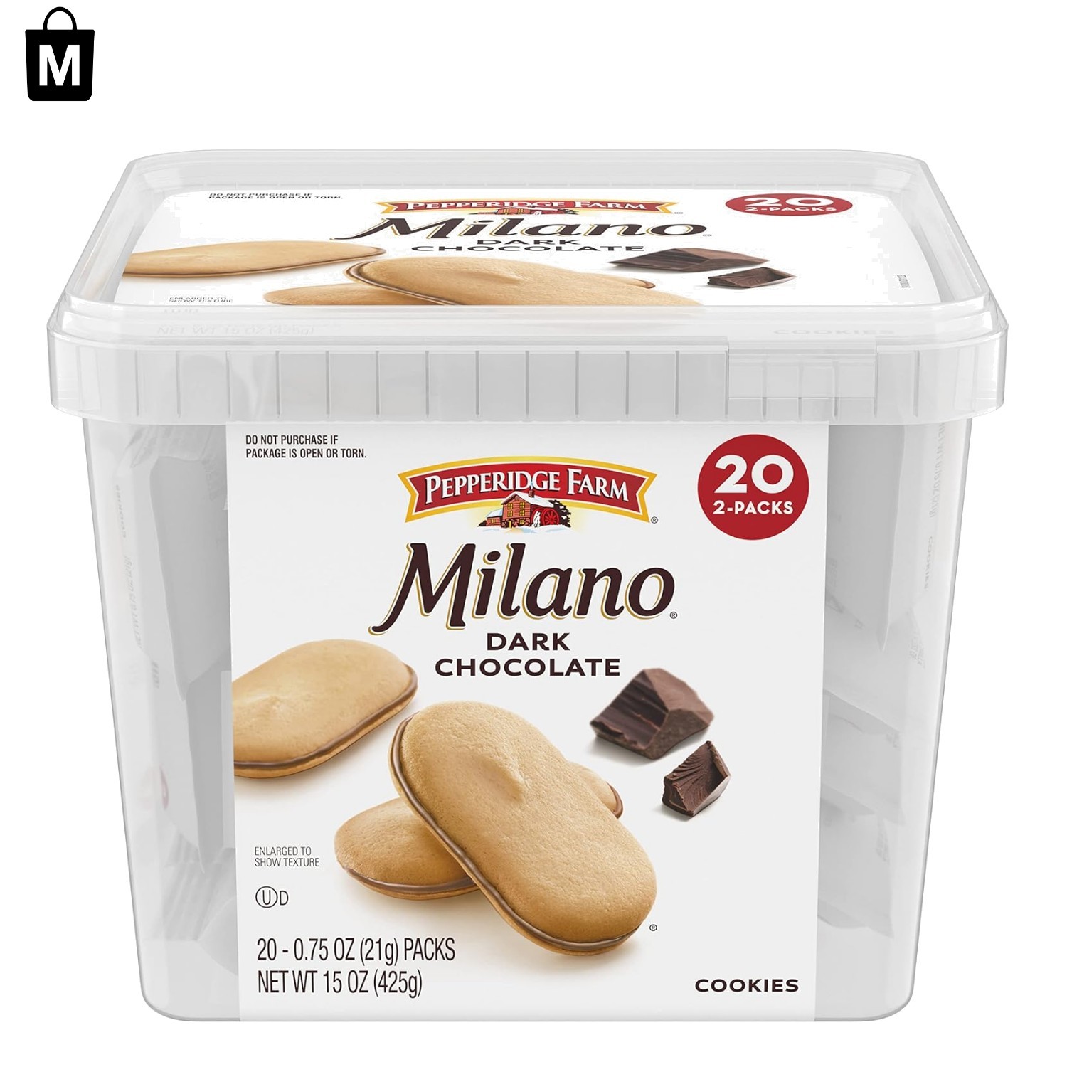 Indulgent 20-Pack Milano Cookies – Rich Dark Chocolate, Perfect for Sharing