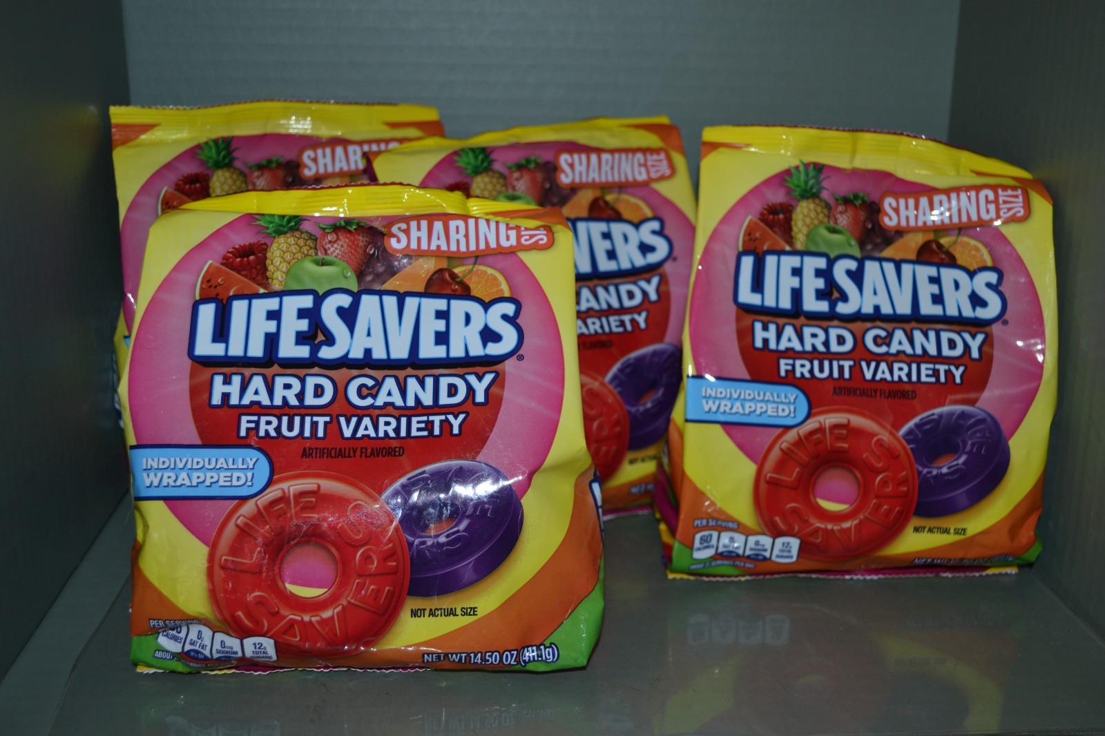 (4) Life Savers Hard Candy Fruit Variety Candy Bags, 14.5 oz Each, BB 05/2027