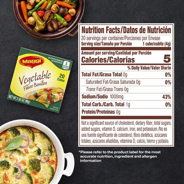 Maggi Vegetable Flavor Bouillon Cubes 2.82 oz – Pack of 4
