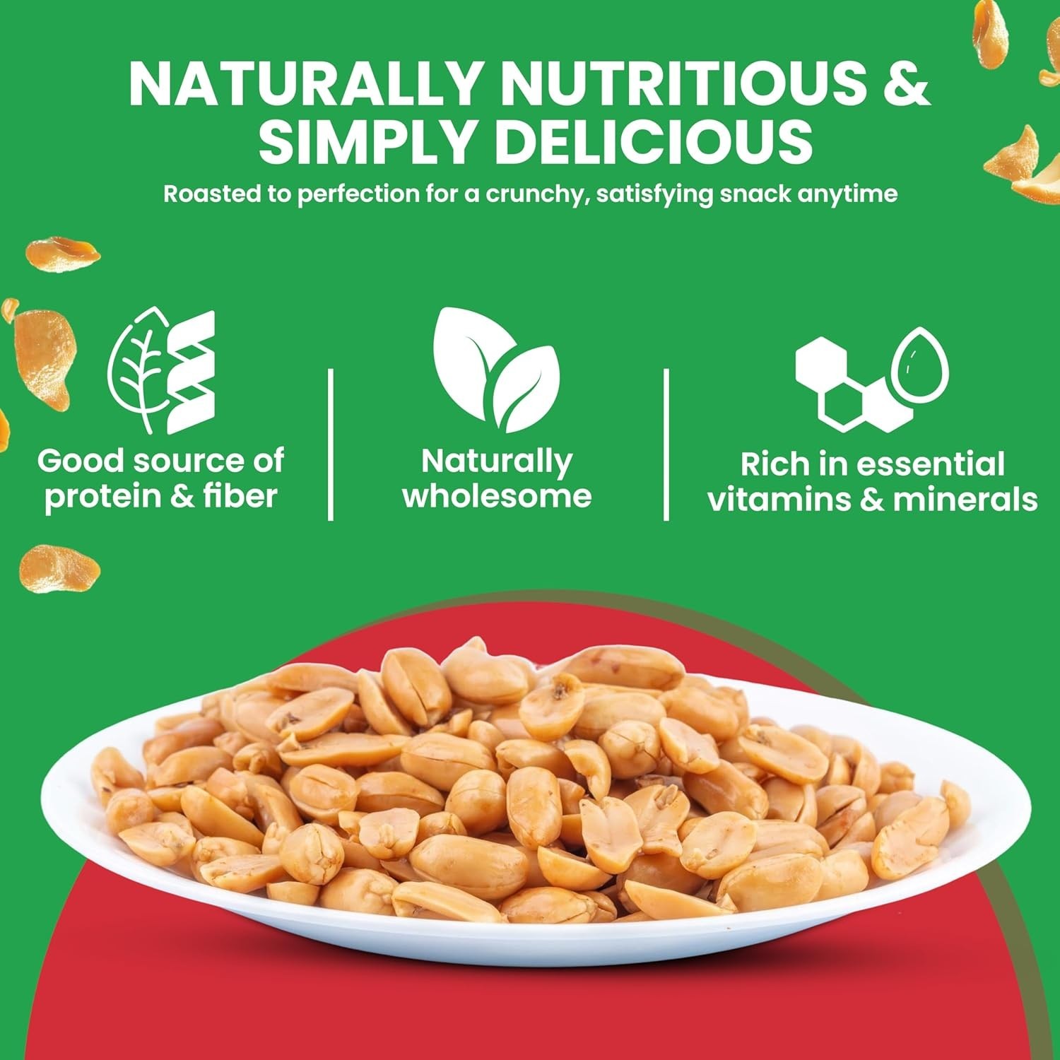 Roasted Unsalted Peanuts 5 lbs – Kosher Natural Snack for Peanut Butter