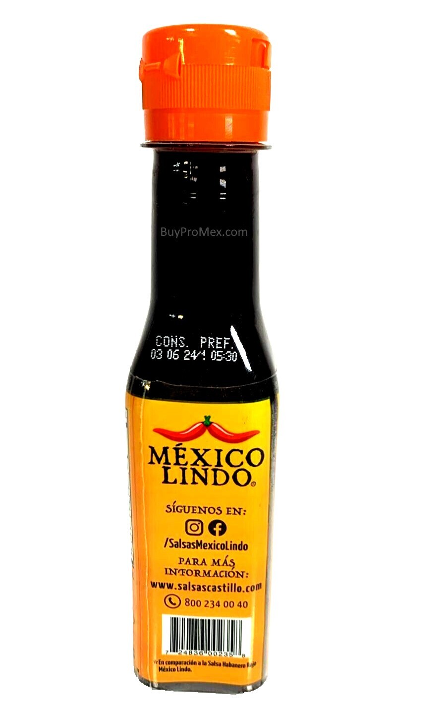 5-Pack Mexico Lindo Salsa Captain Picante Negro Hot 150ml/5oz