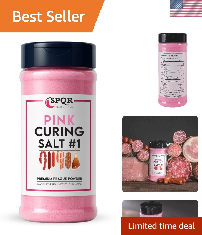 Curing Salt , Quick Cure Prague Powder 24 oz – Ideal for Sausages and Bacon