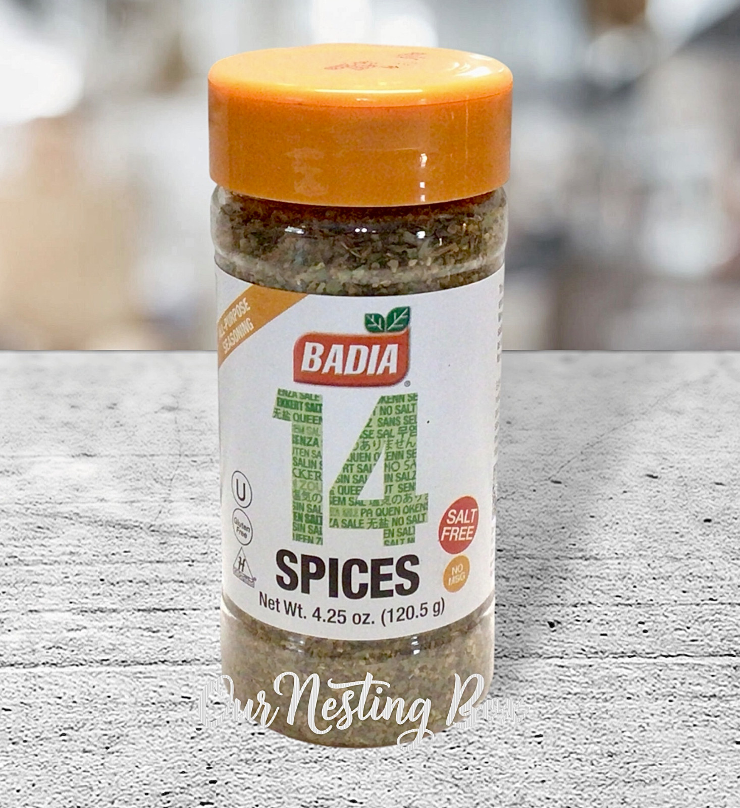Badia 14 Spices Seasoning All Purpose No Salt Sodium Free/Sazon Sin Sal 4.25oz