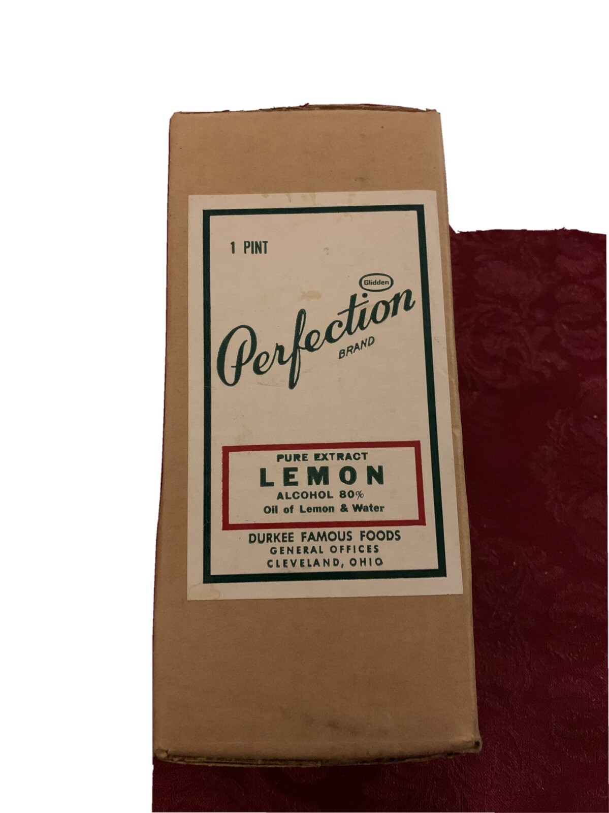 Durkee Famous Foods 16 fl oz. Pure Lemon Extract Glidden Perfection Brand NOS