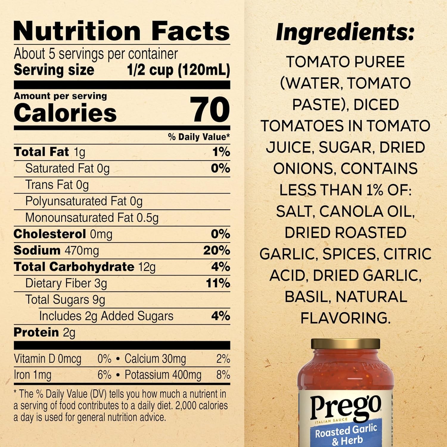 Savory Roasted Garlic & Herb Pasta Sauce, 24 oz (Pack of 12)/-