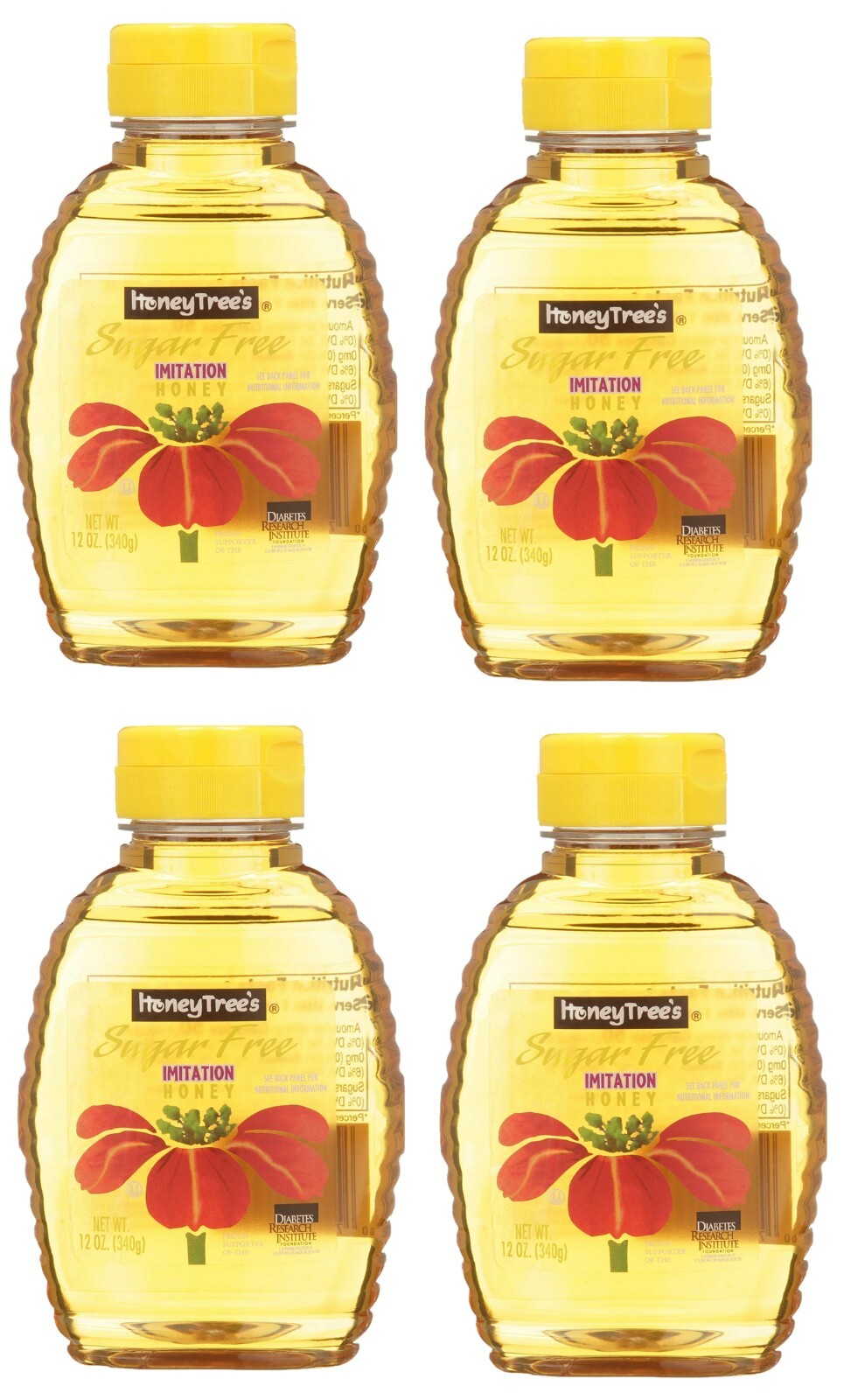 HoneyTree’s Sugar-Free Imitation Honey, 12 oz – Diabetic-Friendly Sweeten 4-Pack
