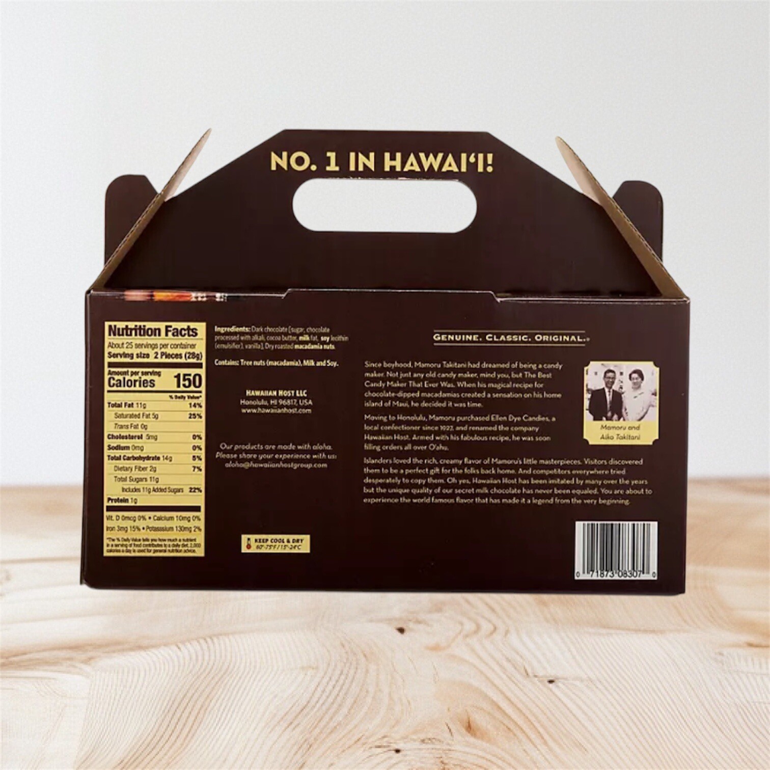 Hawaiian Host AlohaMacs DARK Chocolate Covered Macadamia Nut 5 oz x 5 pk