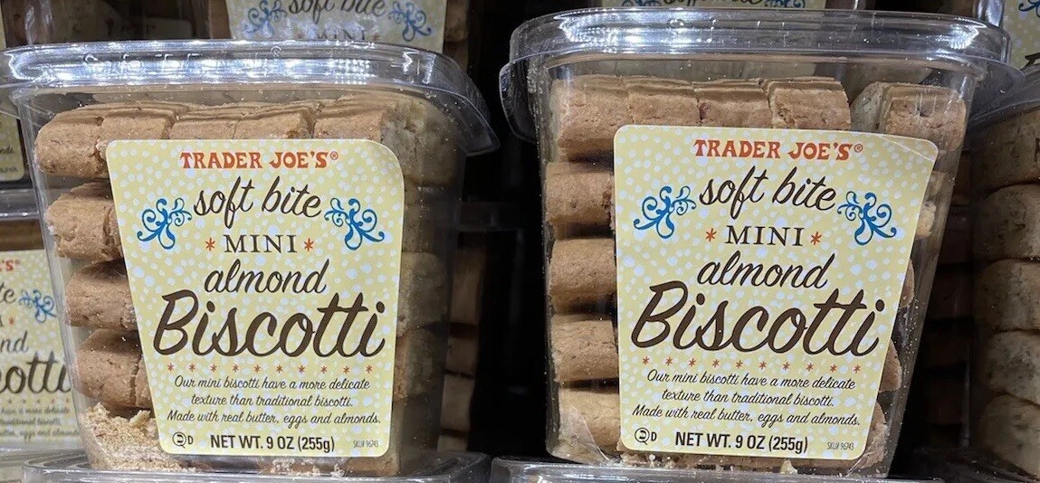 2 Pack Trader Joe’s Soft Bite Mini Almond Biscotti 8 oz