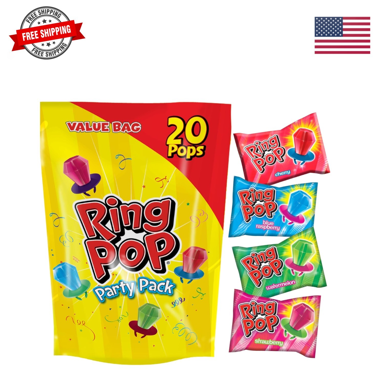Lollipops – Bulk Candy Individually Wrapped Suckers Variety Party Pack- 20 Co…