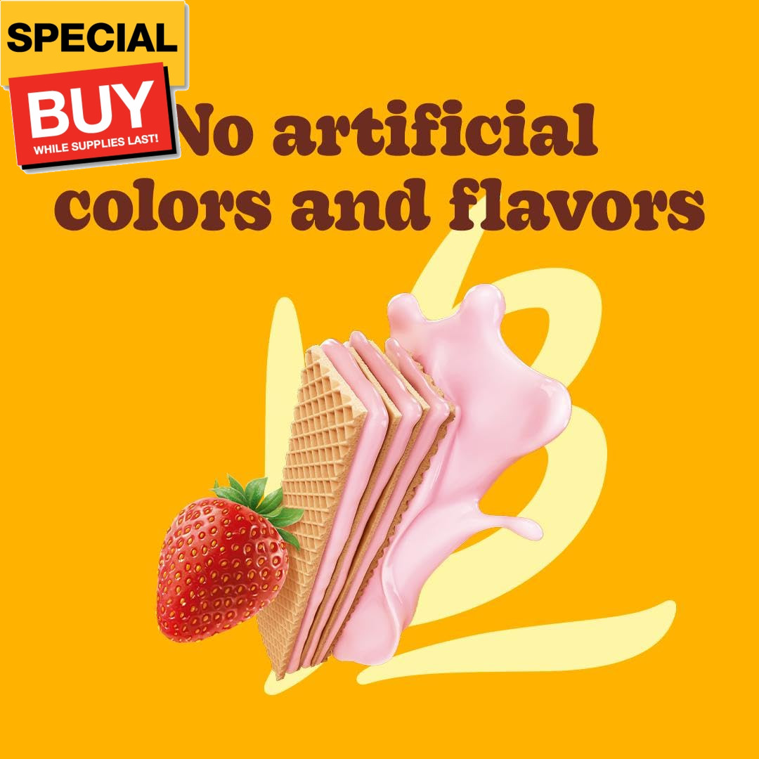 Strawberry Wafers – Crispy Wafer Cookies With 3 Delicious, Indulgent, Decadent L