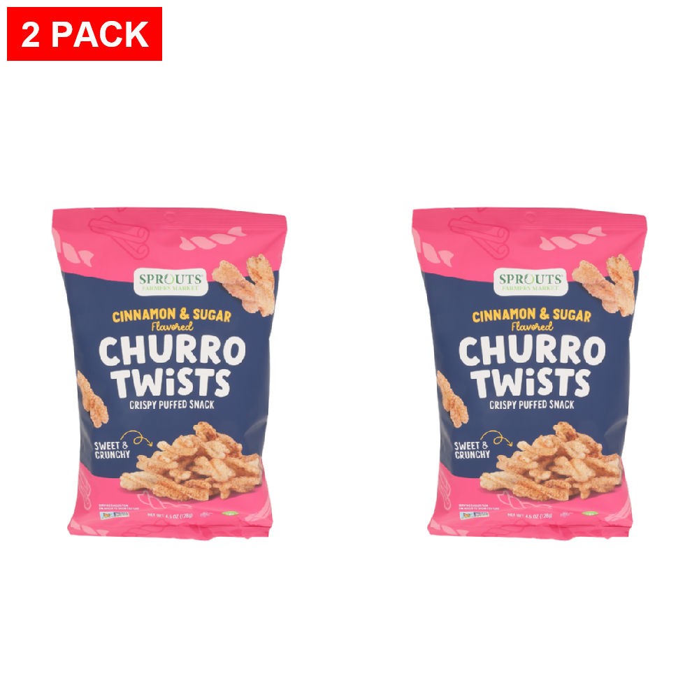 2 Pack – Sprouts Cinnamon Sugar Flavored Churro Twists 4.5 oz