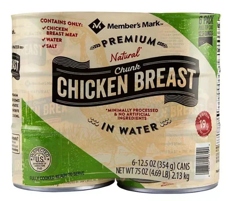 Member’s Mark Premium Chunk Chicken Breast (12.5 oz., 6 ct.) Pull tab Container