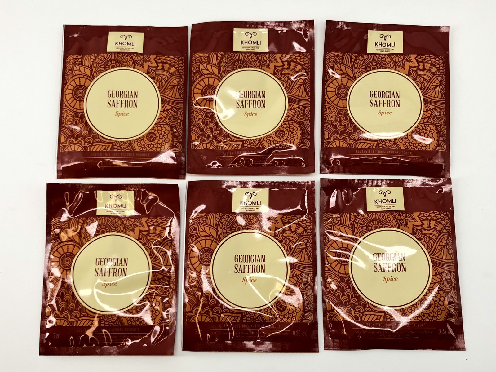 6 each Georgian Saffron spice .25 oz Khomli Natural Product
