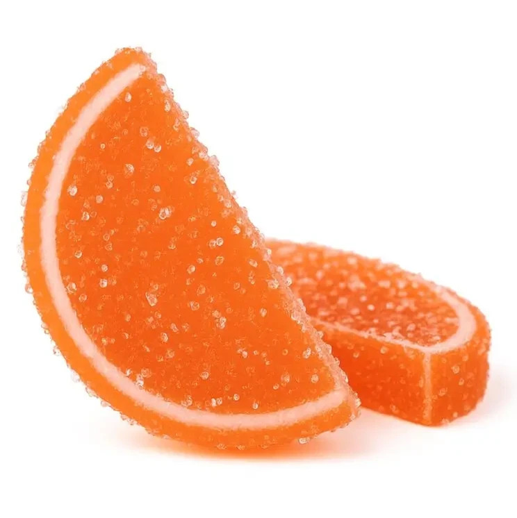 Orange Jelly Fruit Slices Candy – Soft Gummies Citrus Flavor – Bulk Treats – 1LB