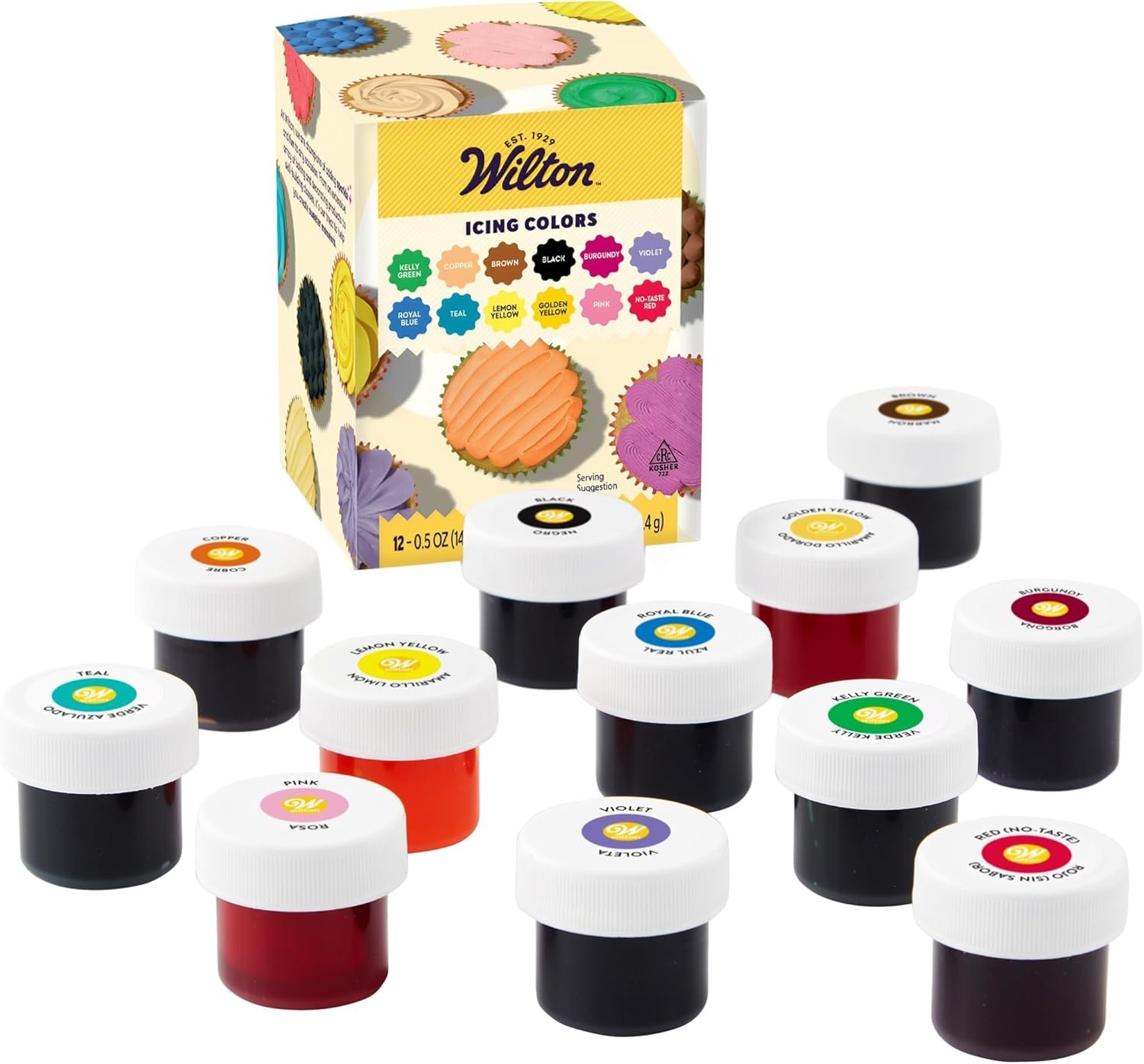12-Piece Edible Gel Food Coloring Set – Mixable Shades for Vibrant Baking
