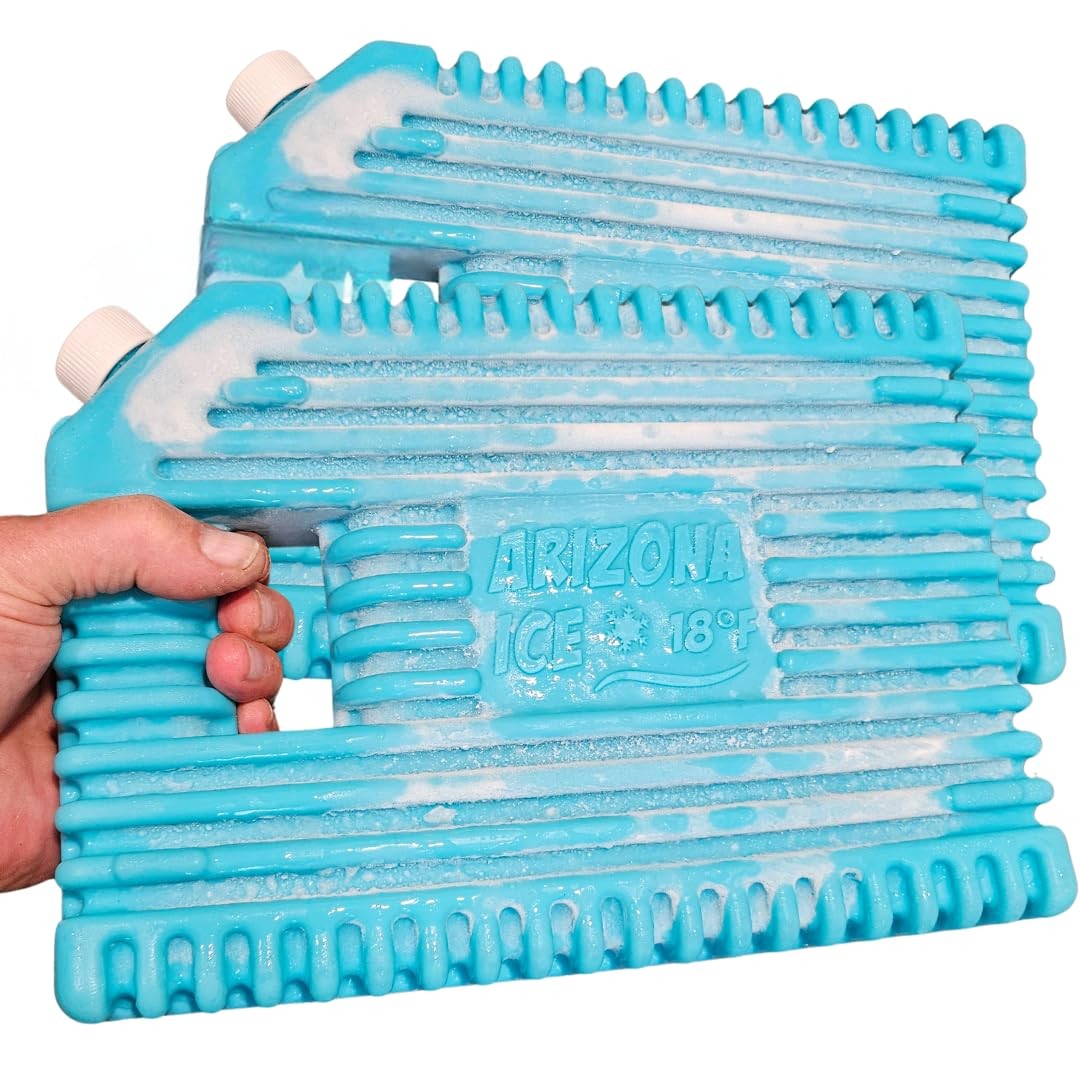 Large 12x9in Ice Packs Replace 10lbs Ice, 14°F Colder, USA Made