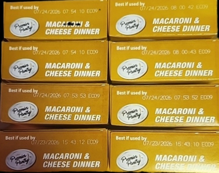 8 PREMIER PANTRY MACARONI & CHEESE 7.25 EACH BOX BEST BY:7/2026 FREE SHIPPING US