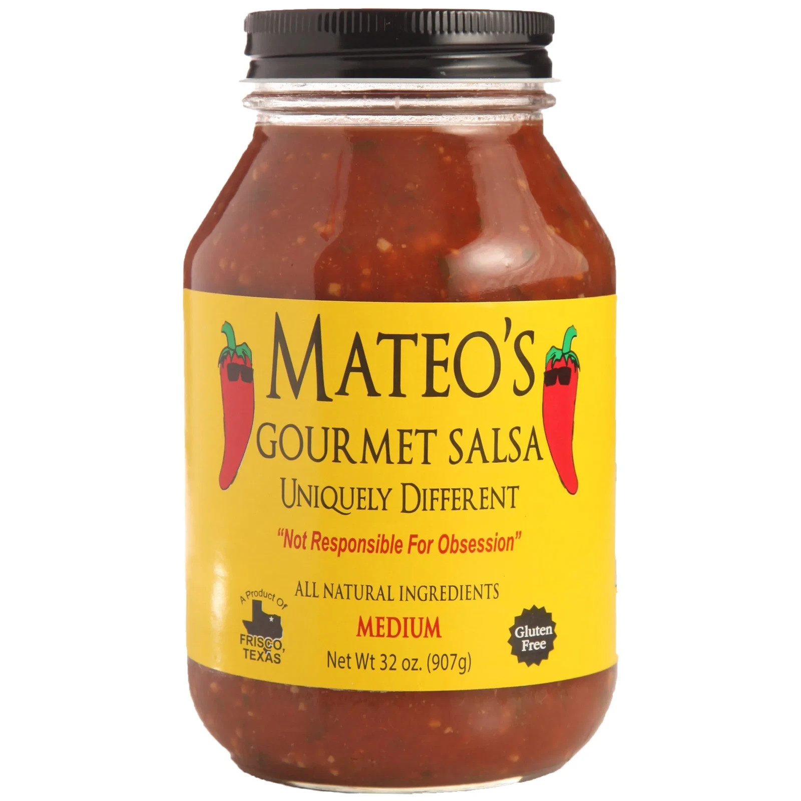 Mateo’s Gourmet Salsa Medium 32 oz Restaurant Style Favorite All Natural NEW
