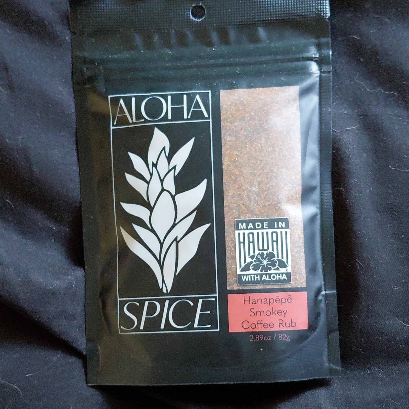 Aloha Spice Hanapēpē Smokey Coffee Rub, Organic Hawaiian Rub, 2.89 oz