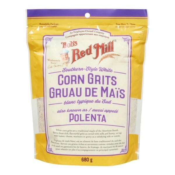 Bob’s Red Mill White Corn Grits, Polenta 680g/1.50 LBS (4/Case)