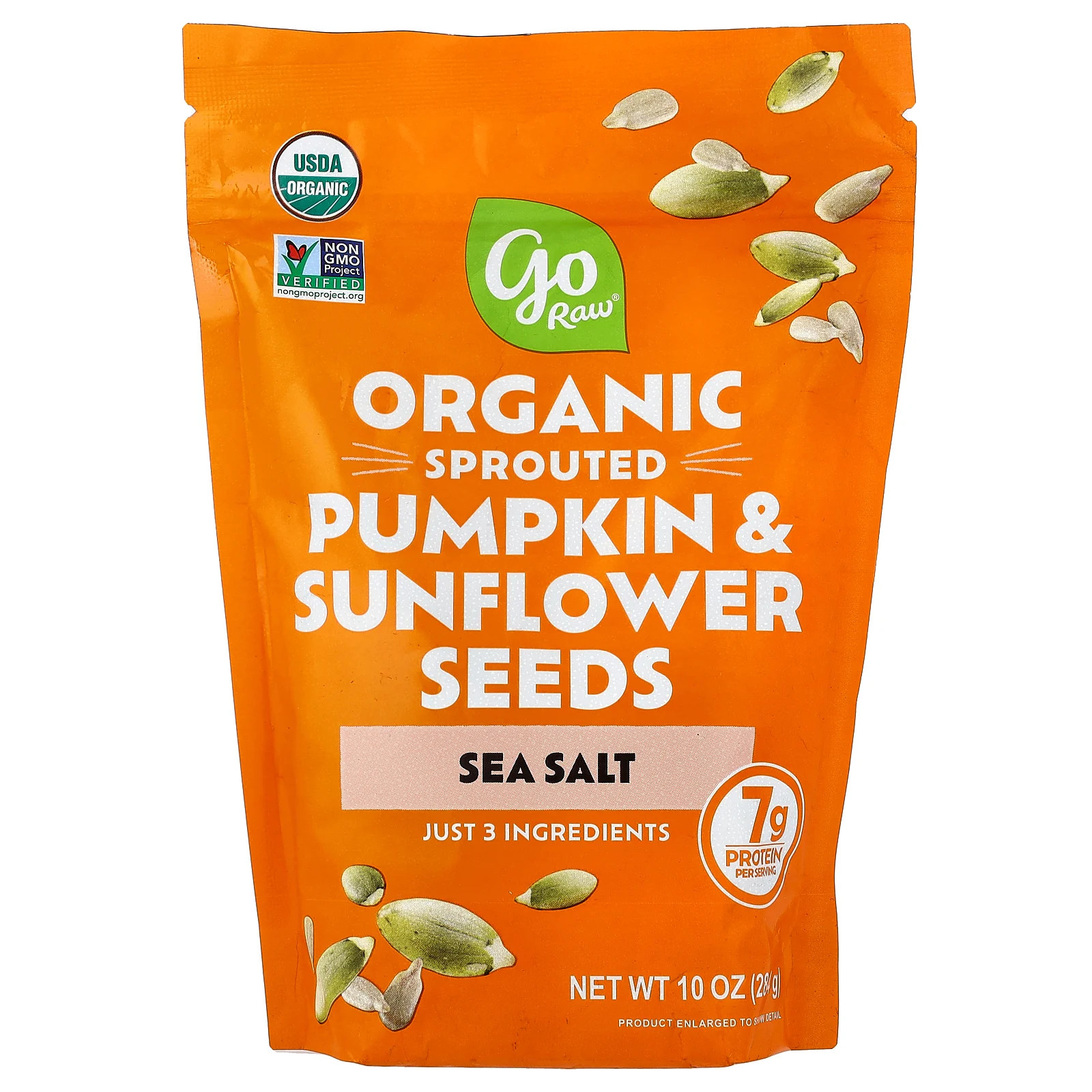 Organic Sprouted Pumpkin & Sunflower Seeds, Sea Salt, 10 oz (284 g)