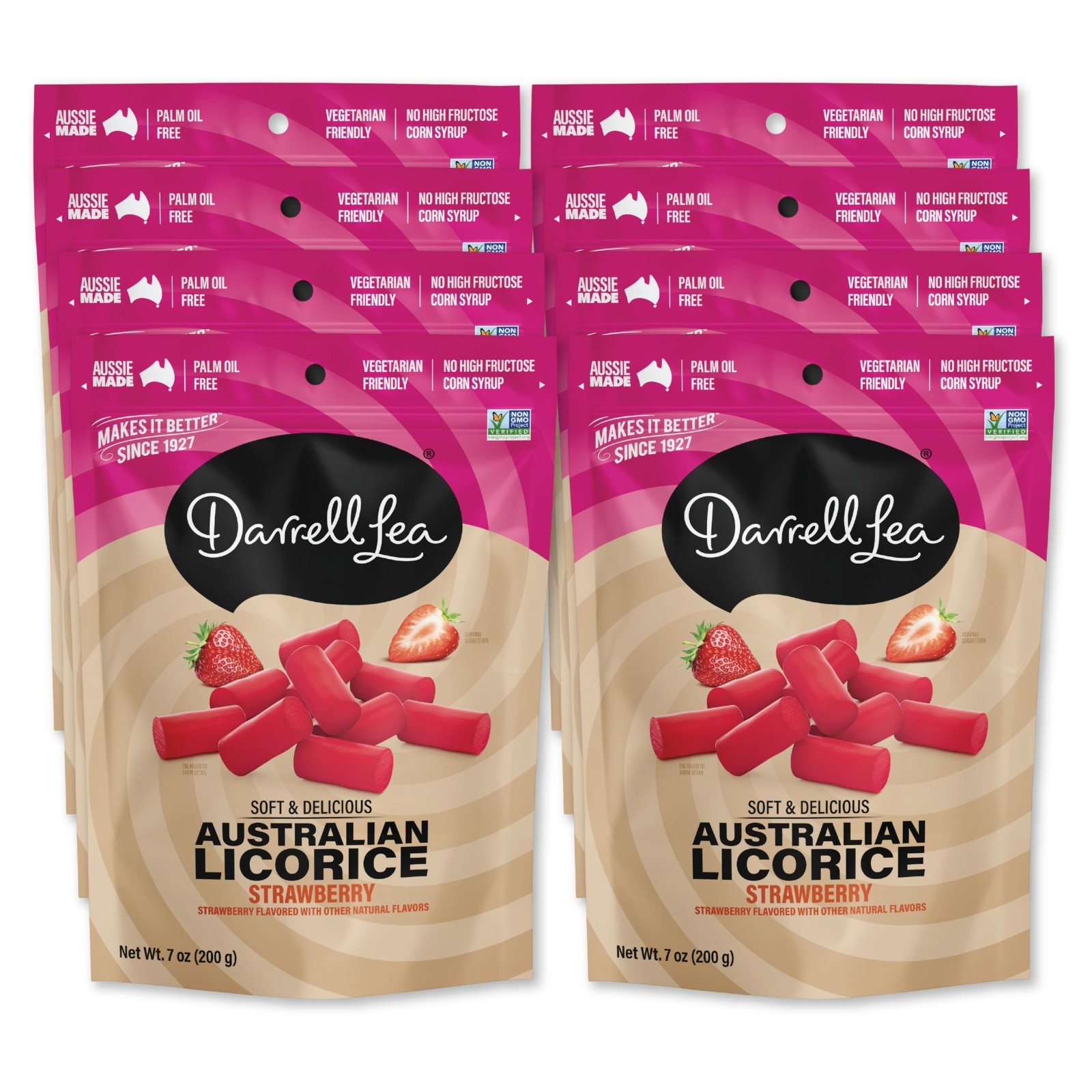 Soft & Chewy Australian Licorice Candy – Non-GMO, Vegetarian, No Palm Oil, Straw