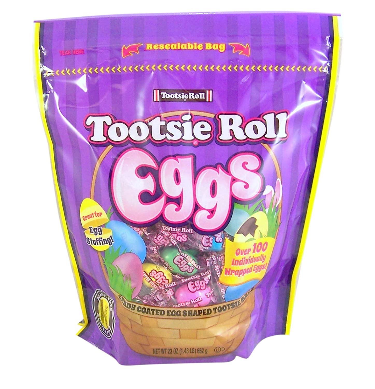 Tootsie Roll 23 oz Candy Coated TOOTSIE ROLL EGGS Over 100 Pieces * BB 11/2027 *
