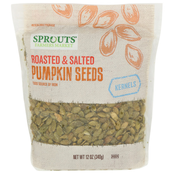 2 Pack – Sprouts Roasted Salted Pumpkin Seed Kernels 12 oz