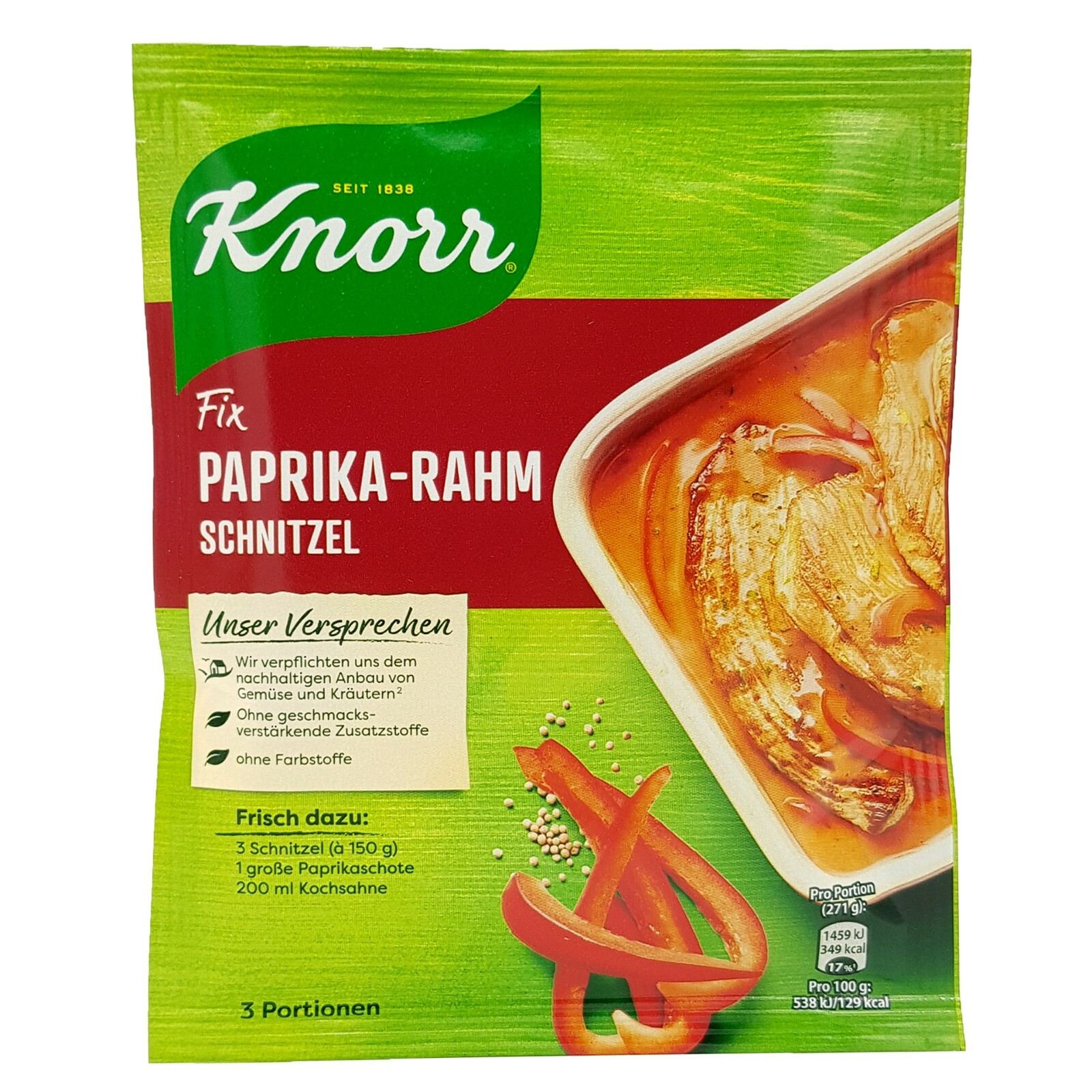 9x Knorr Fix 🍴 Paprika-Rahm Schnitzel sweet pepper & cream schnitzel TRACKED ✈