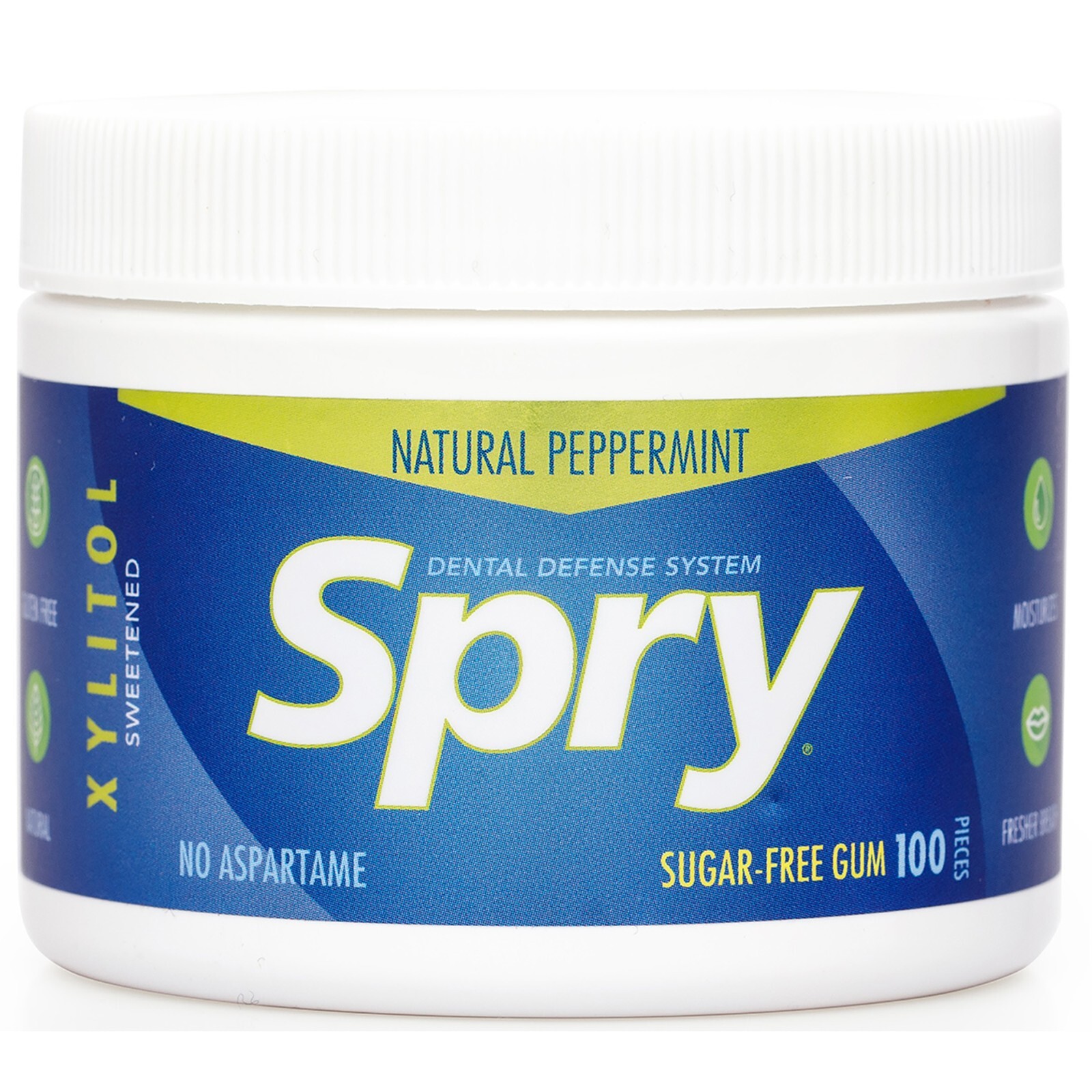 Spry Fresh Natural Xylitol Chewing Gum (Peppermint, 100 Count – Pack of 1)