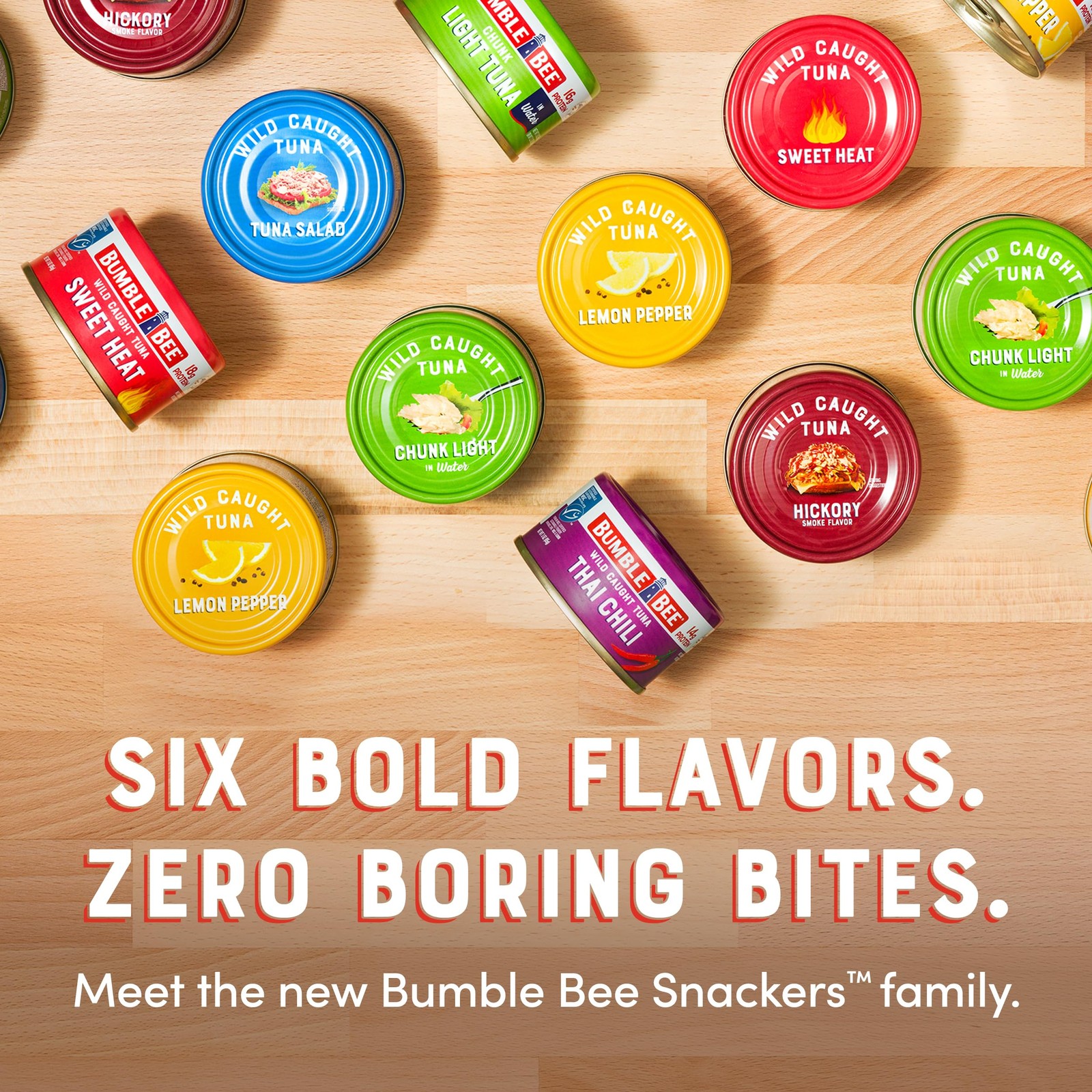 Bumble Bee Snackers Hickory Smoke Tuna, 3 oz Easy Open Can 19g Protein per …