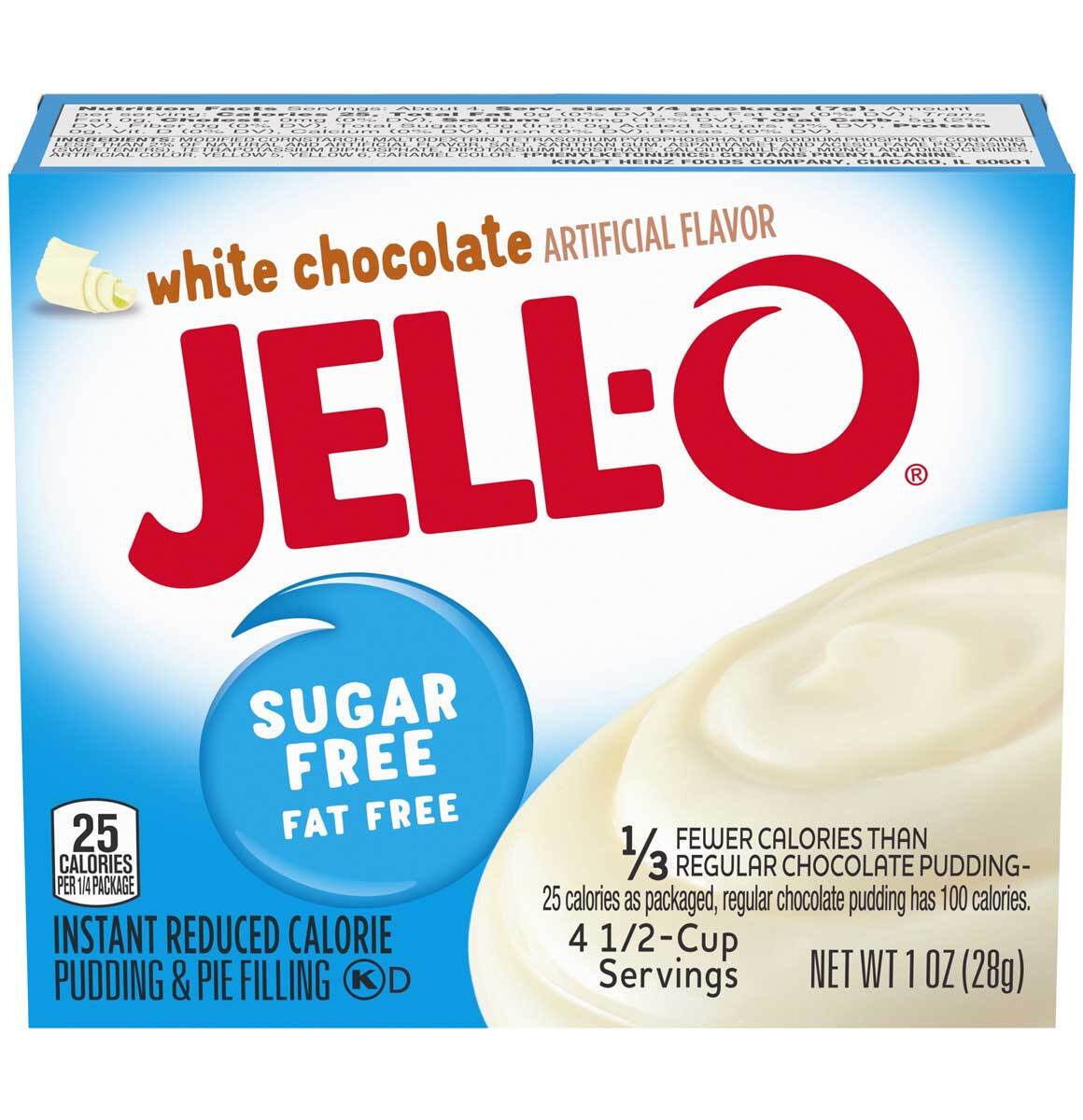 Jell-O Instant Pudding Sugar Free White Chocolate -1 Oz – Pack of 6