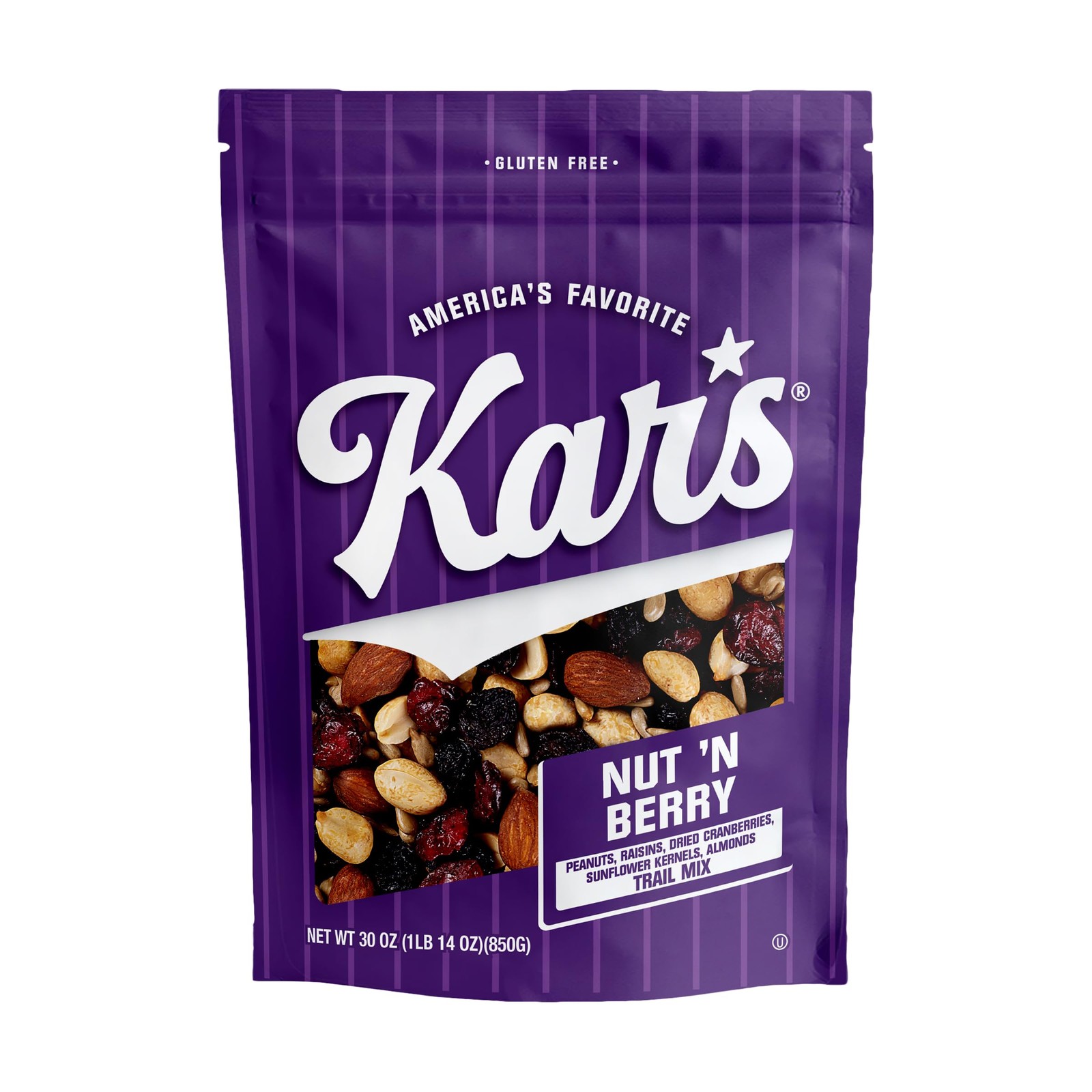Kar’s Nuts Nut ‘N Berry Trail Mix, 30 oz – Resealable Pouch Pack of 1, Gluten…