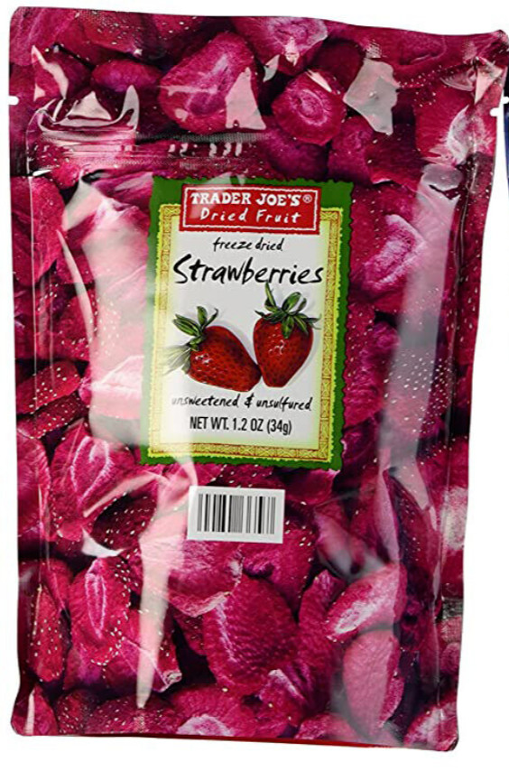 TRADER JOE’S FREEZE DRIED STRAWBERRIES UNSWEETENED SUPERFOOD 1.2 OZ EACH