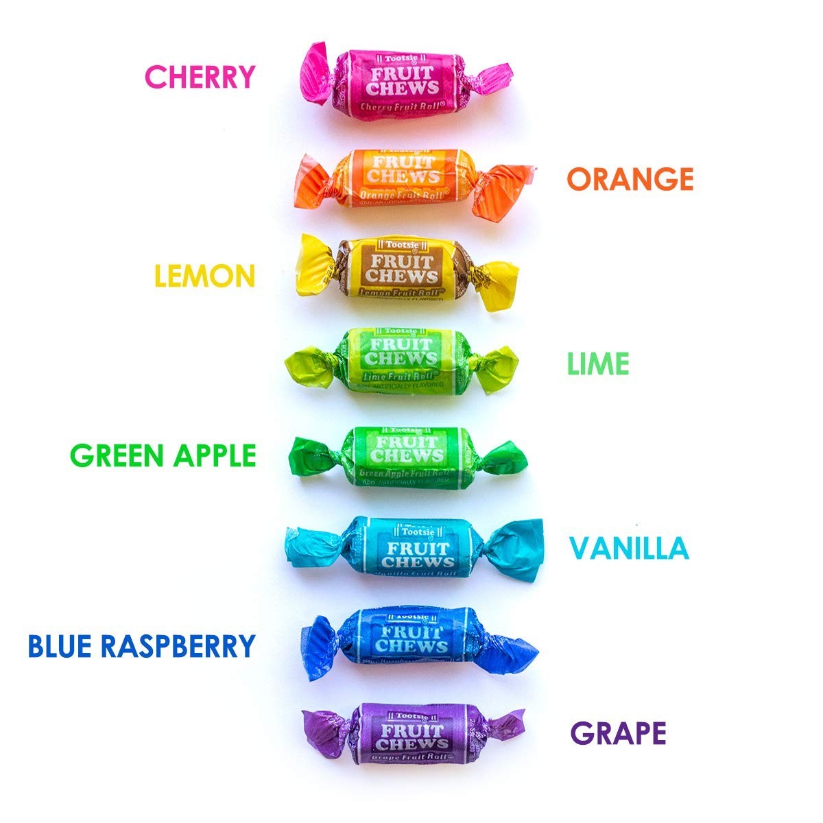 Fruit Chews Mega Mix 8 Flavors- 4 Pounds of Soft Fruity Rainbow Candy – 5 Cla…