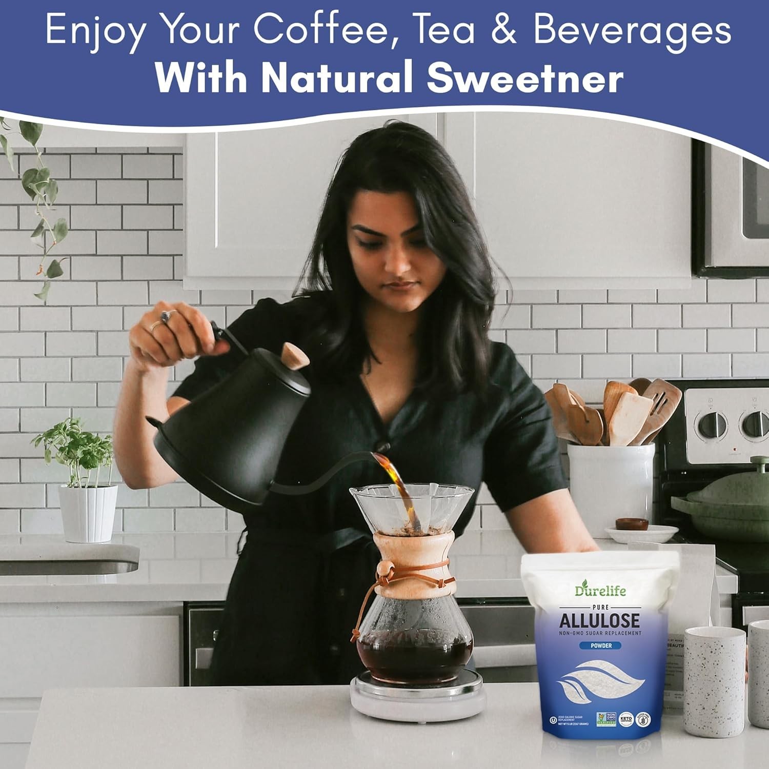 Allulose Sweetener,5lb 100% Pure No Erythritol Powdered Sugar Substitute,Non-GMO