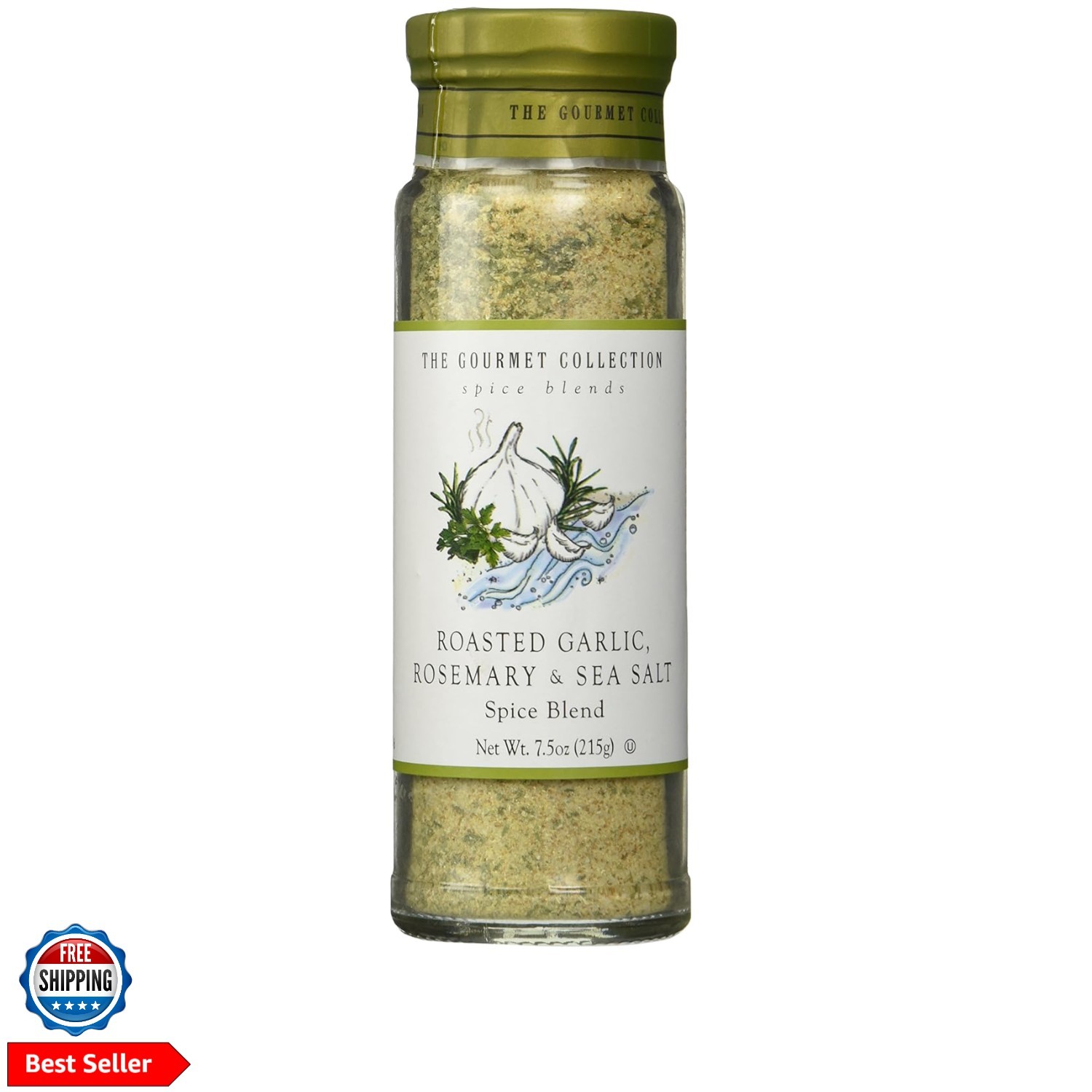 The Gourmet Collection Spice Blends Roasted Garlic, Rosemary & Sea Salt Blend…