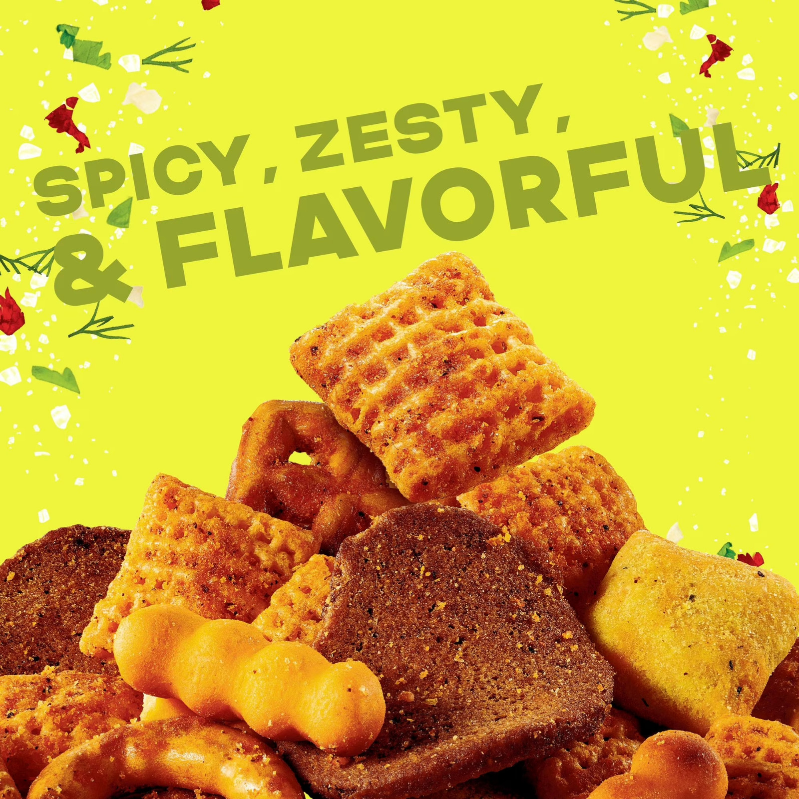 Chex Mix Spicy Dill Snack Mix Family Size 13.5 oz Crunchy Party Snack Sealed