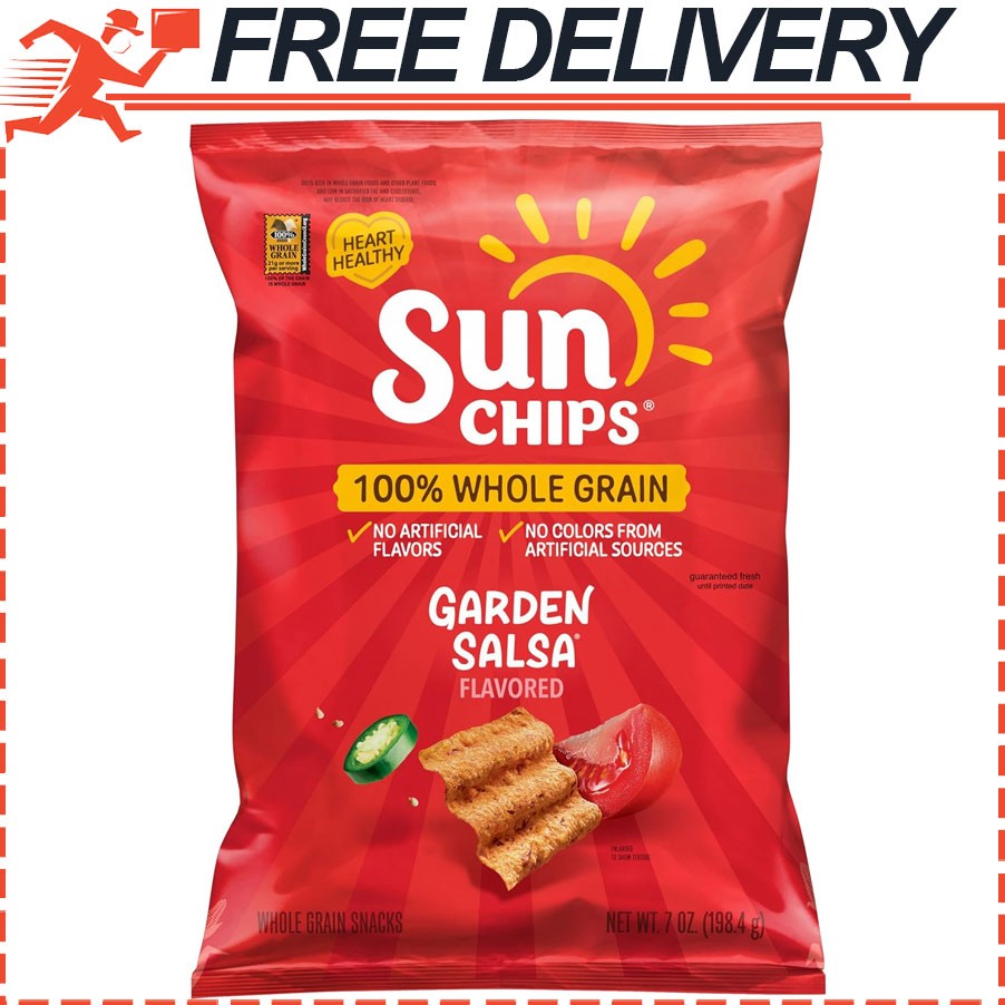 SunChips Garden Salsa, 100% Whole Grain, No Artificial Flavors/Colors, 7 Oz