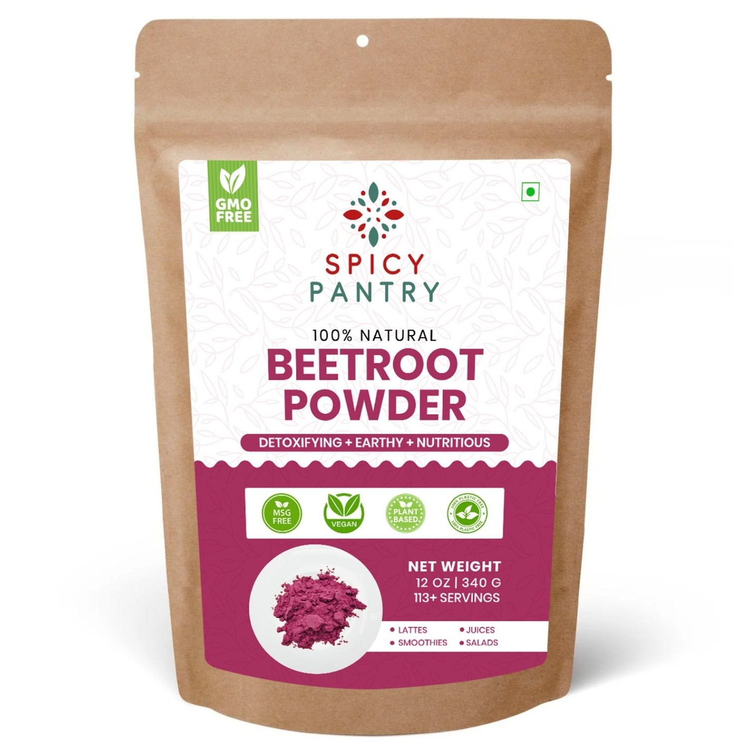 Beetroot Powder – 100% Pure Natural Superfood – Vibrant Color for Cooking-12 OZ