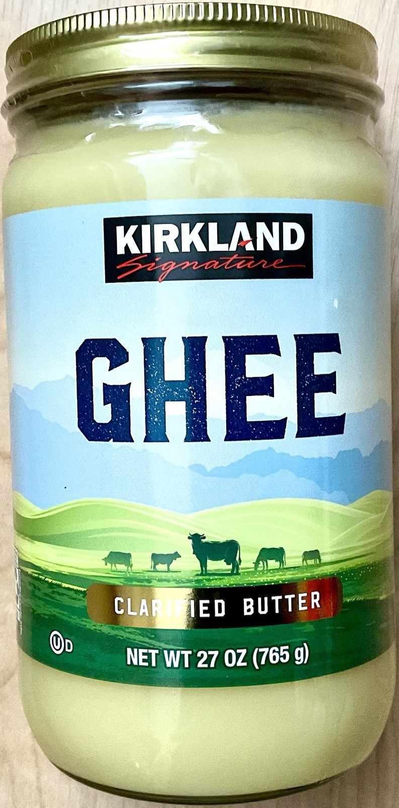 Kirkland Signature Ghee Clarified Butter 27 oz Glass Jar