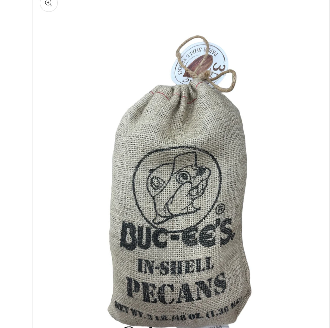 Fresh In-Shell Pecans 3 lb Bag Natural Whole Pecans Buc-ee’s