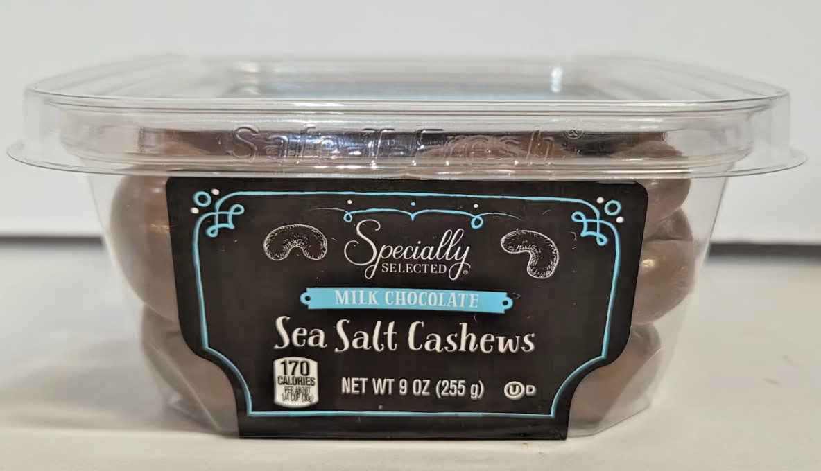 Specially Selected Milk Chocolate Sea Salt Cashews 9oz 255g (Single Tub)