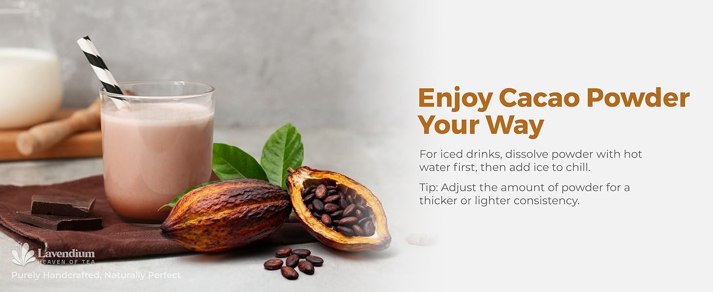 6oz Cacao Powder, 100% Natural & Pure, Unsweetened, Rich Chocolate Flavor, for