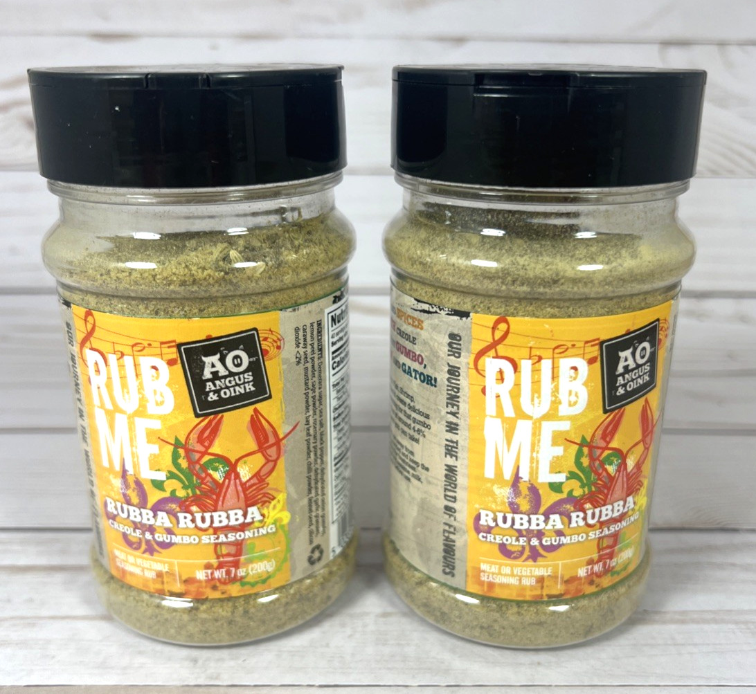 Angus & Oink Rub Me Rubba Rubba Creole Gumbo Seasoning 7oz (2Pack) BB: 10/2027